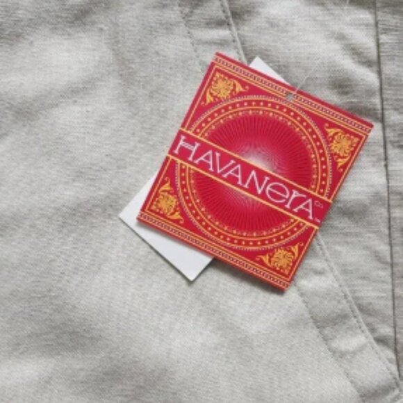 Havanera Drawstring Linen Blend Pants Womens 4XL Ivory Wide Leg Baggy New NWT - Picture 4 of 5